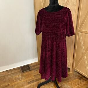 Velvet Dress with textured pattern